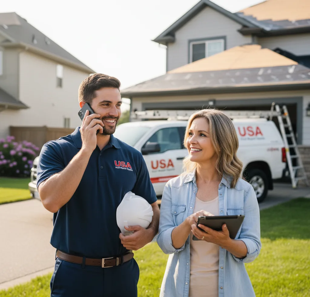 USA Roof Repair Experts customer support in Whiteland